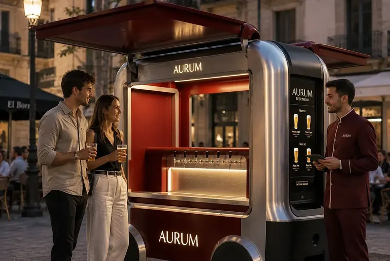 Unidade Smart Moov de chopp com toldo e balcão